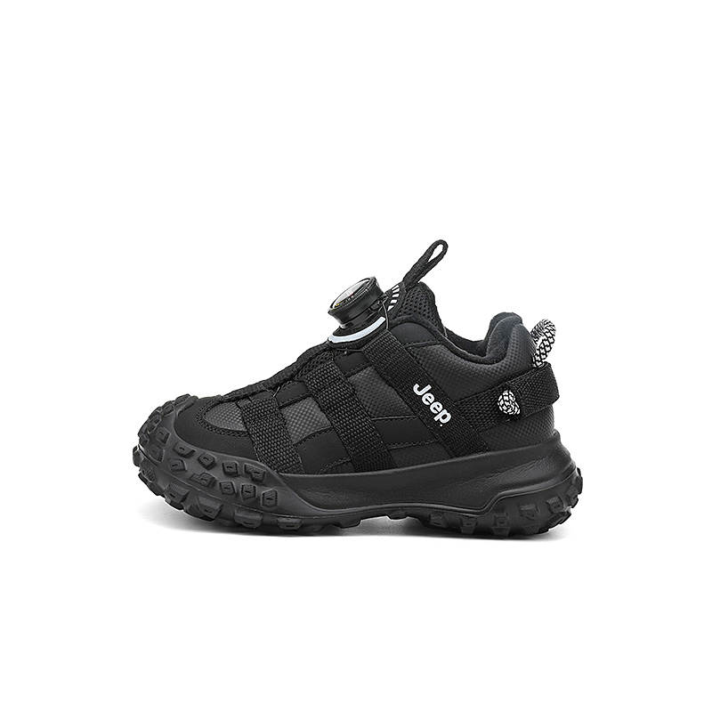 Jeep Warm Sun Collection, Fleece Lined Comfortable Versatile Low top Running Shoes Black Kids'