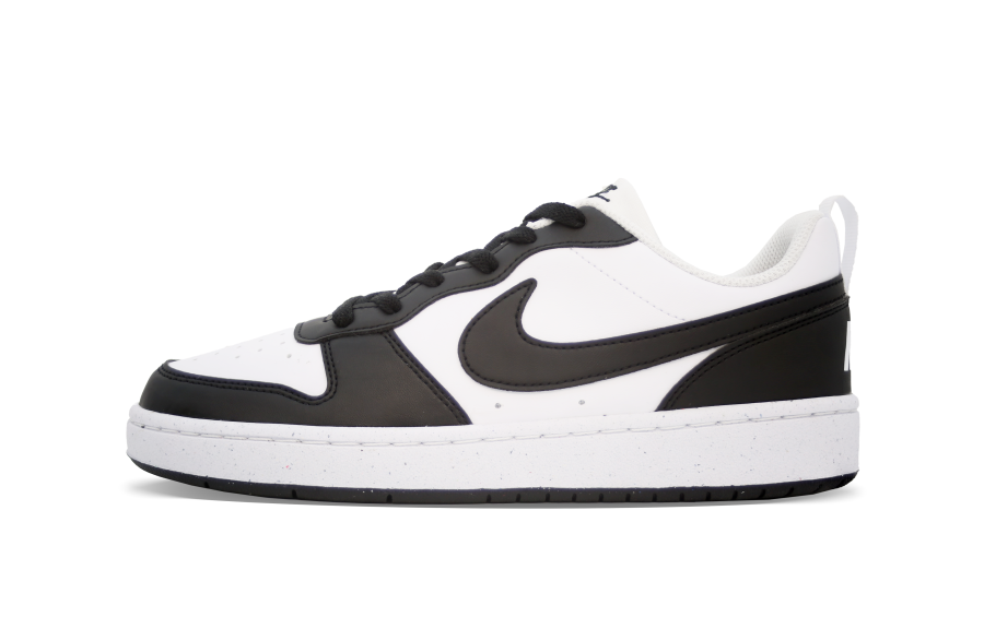 Nike Nike Court Borough Infinity Slip Resistant Abrasion Resistant Low top Kids' Skateboarding Shoes Black White Teenagers