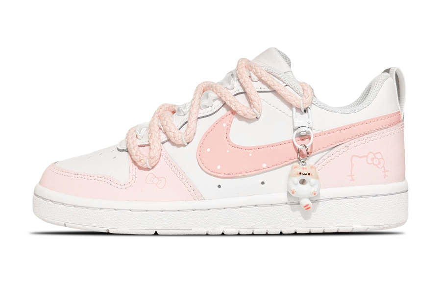 Nike Nike Court Borough Leather Low top Kids' Skateboarding Shoes Pink Teenagers