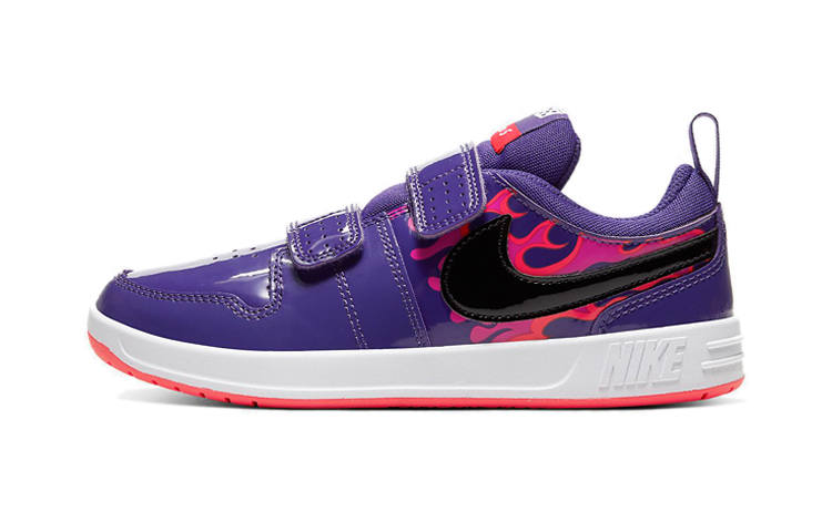 Nike Nike Pico 5 Auto Low top Sports Casual Shoes Flame Purple Children Aged 3 7 Years Old