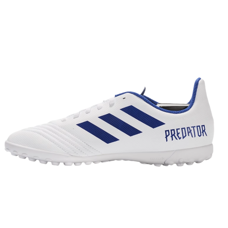 Adidas Adidas Predator 18.4 Synthetic Leather Slip Resistant Low top Kids' Soccer Shoes White Blue Kids'