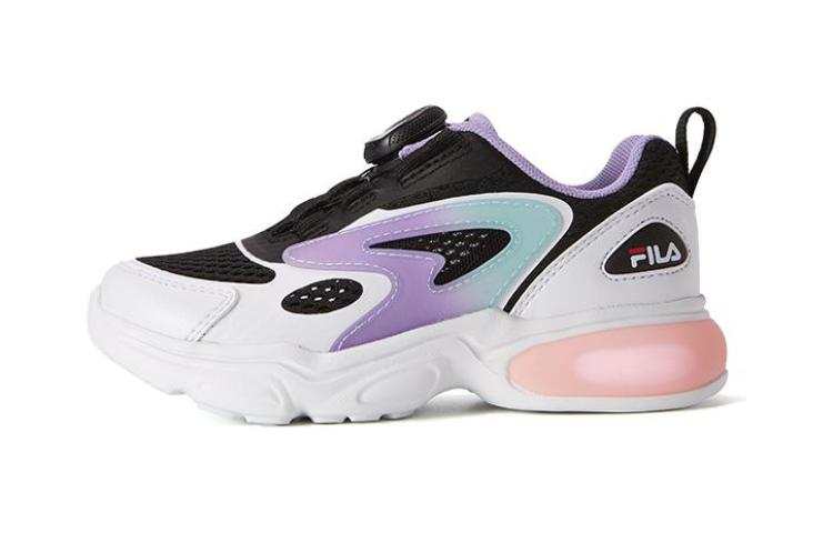 FILA KIDS BOA Sports Abrasion Resistant Low top Kids' Running Shoes Pink White Children Aged 3 7 Years Old