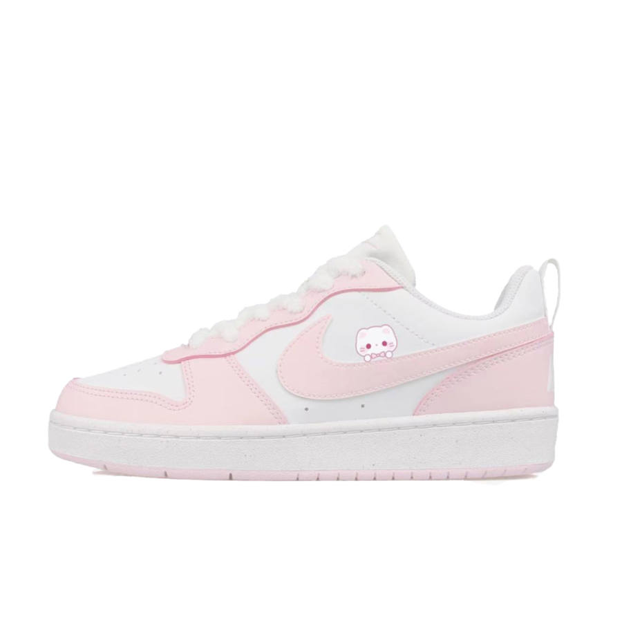 Nike Nike Court Borough Low top Kids' Skateboarding Shoes White Pink Teenagers