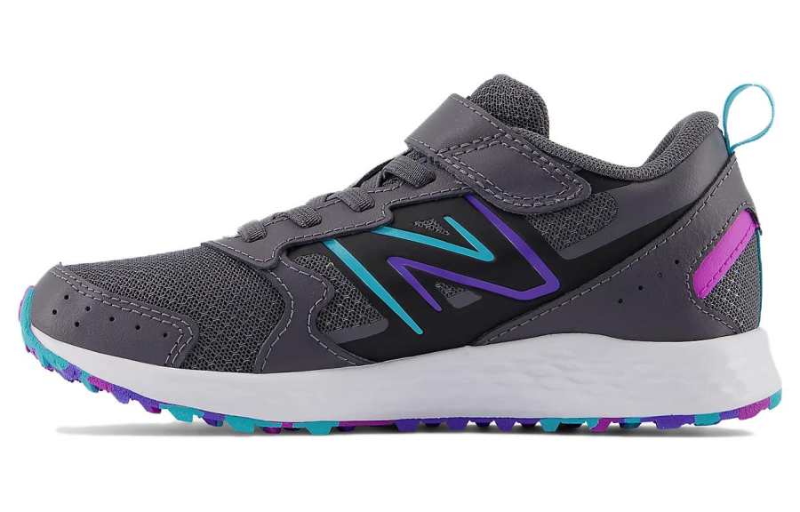 New Balance New Balance 650 Bungee Lace With Top Strap Low top Kids' Running Shoes Gray Black Unisex