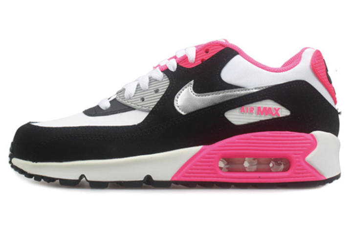 Nike Nike Air Max 90 Cushioning Abrasion Resistant Rebound Low top Running Shoes Black Pink White Unisex