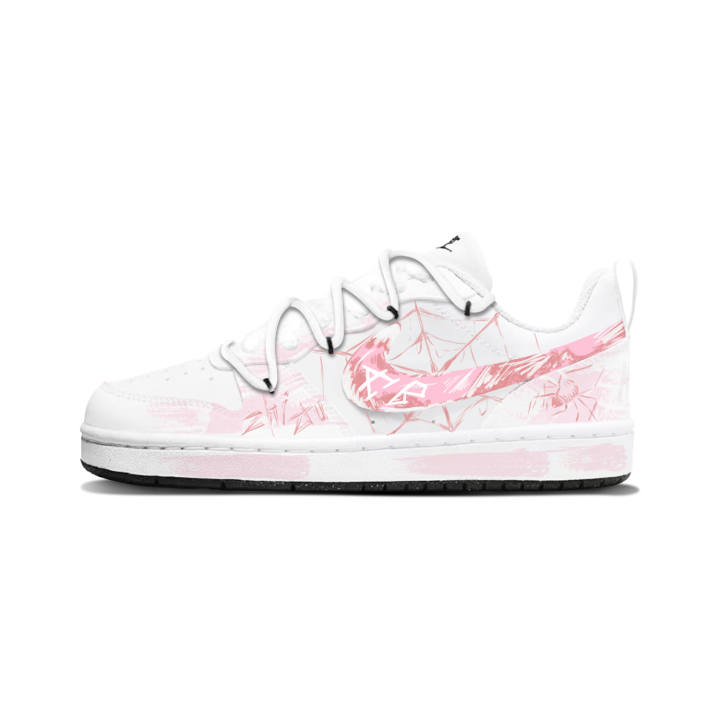Nike Nike Court Borough Pink Ice Game Synthetic Leather Abrasion Resistant Abrasion Resistant Low top