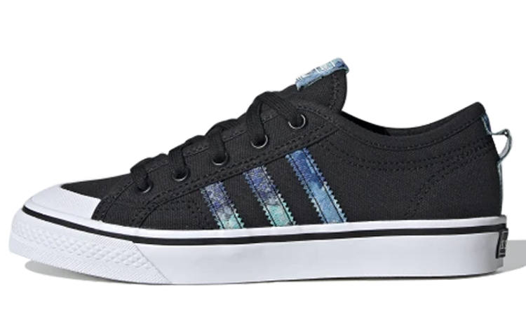 Adidas Originals Nizza Abrasion Resistant Low top Kids' Skateboarding Shoes Black Blue