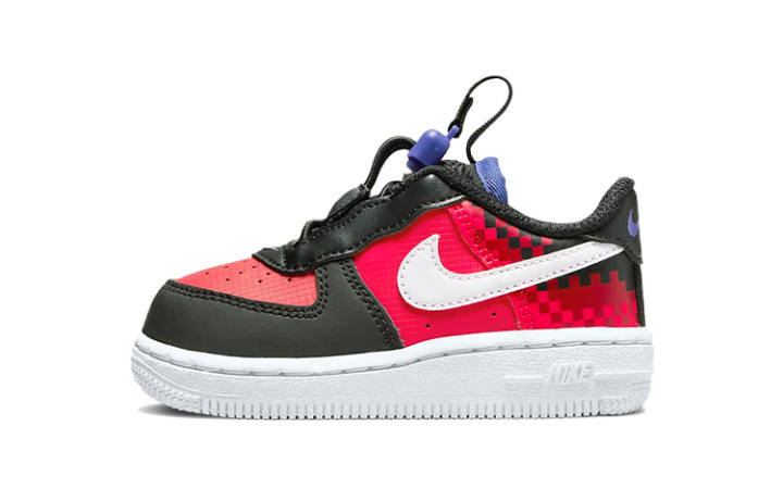 Nike Nike Air Force 1 Toggle SE Casual Waterproof Low top Skateboard Shoes Black Red Infant And Toddler