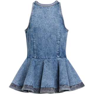Alaia Peplum Denim Top