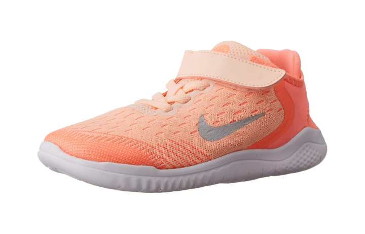 Nike Nike Free RN Versatile Slip Resistant Cushioning Abrasion Resistant Low top Kids' Running Shoes Orange White