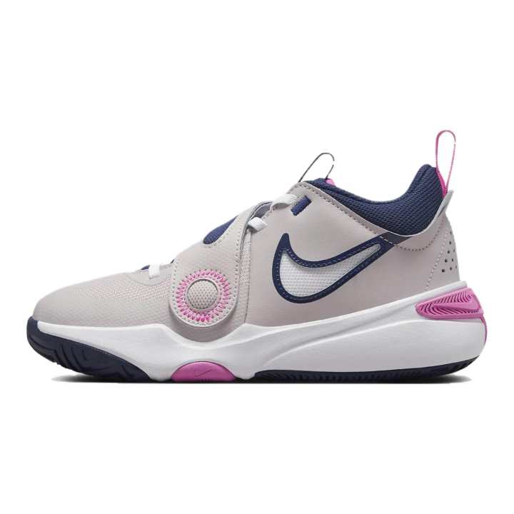 Nike Nike Team Hustle D 11 Low top Basketball Shoes Gray Pink Blue Unisex