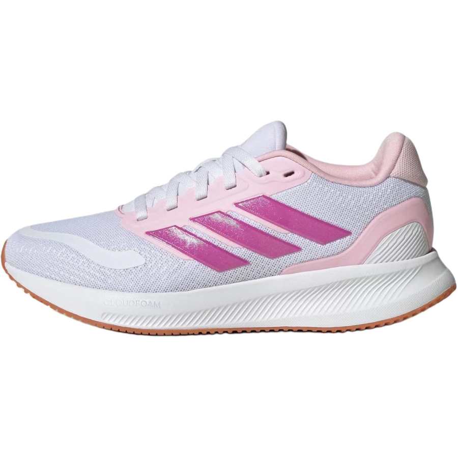 Adidas Adidas RUNFALCON 5 Soft And Comfortable Low top Kids' Running Shoes White Pink Unisex