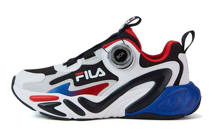 FILA KIDS Assaulter Slip Resistant Cushioning Abrasion Resistant Breathable Kids' Running Shoes Blue Red Kids'