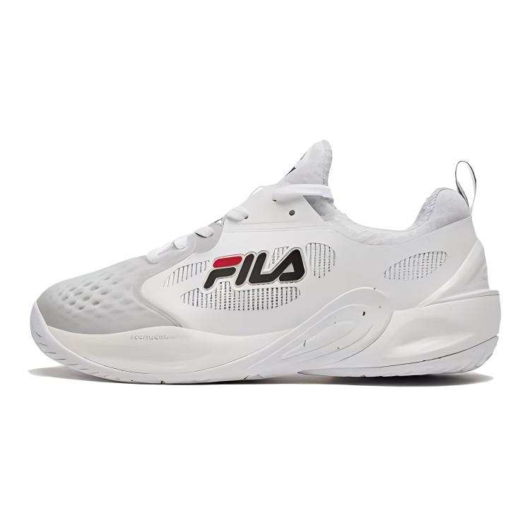 FILA KIDS Slip Resistant Cushioning Abrasion Resistant Low top Children's Basketball Shoes White Gray Teenagers