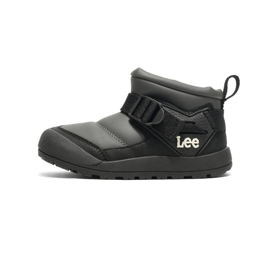 LEE KIDS Lee Fleece Lined Lining Comfortable Fashion Versatile Students Campus Trendy Sports High top Kids' Snow Boots Black