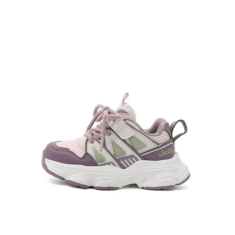 Jeep Mesh Comfortable Low top Kids' Running Shoes Pink Purple Kids'