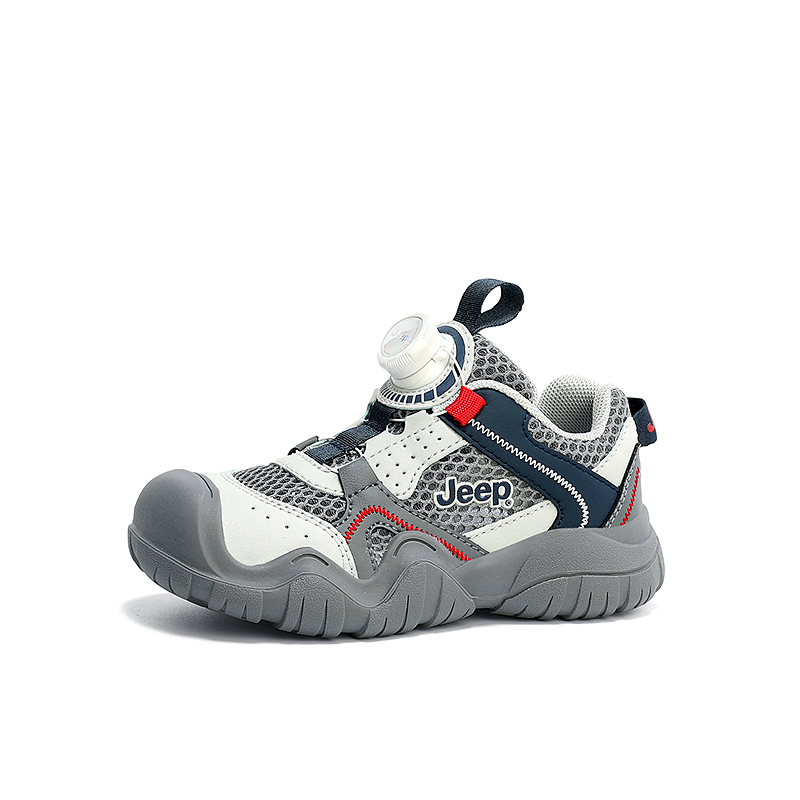 Jeep Synthetic Leather, Textile Low top Kids' Running Shoes Gray Blue Kids'