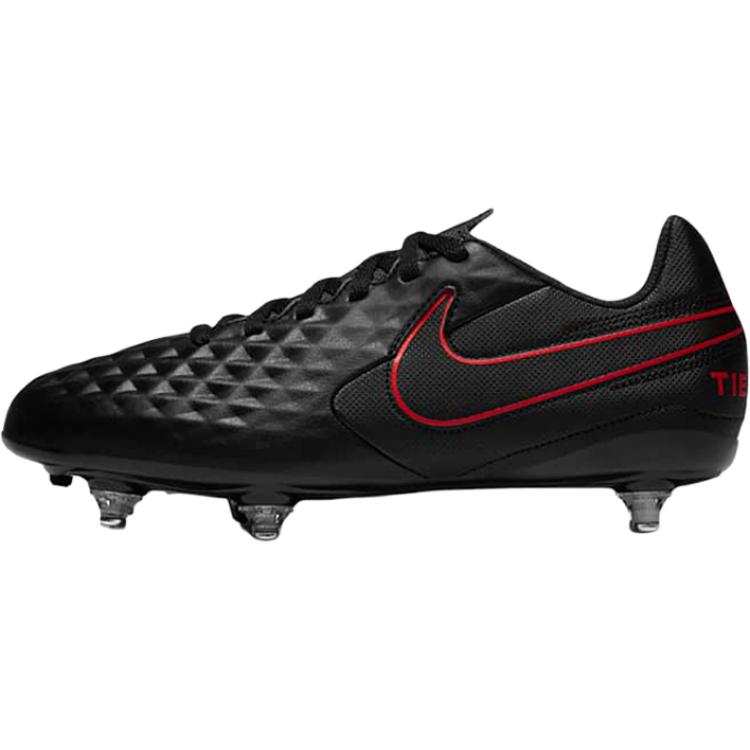 Nike Nike Legend Club SG Slip Resistant Cushioning Low top Kids' Soccer Shoes Black Red Kids'