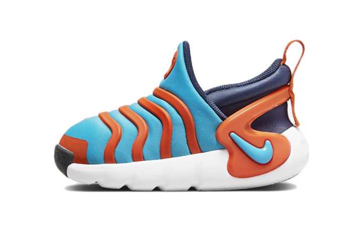 Nike Nike Dynamo GO Flyease Cushioning, Wear Resistant Low top Toddler Shoes Blue Orange Infant And Toddler
