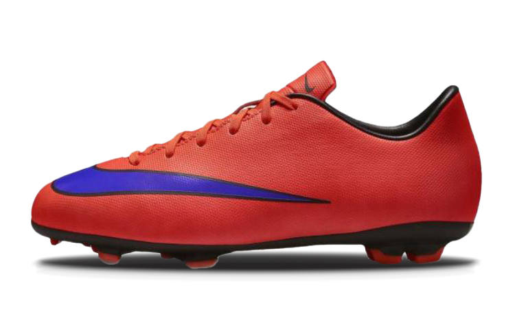 Nike Nike Mercurial Victory JR 5 FG Slip Resistant Cushioning Abrasion Resistant Low top Kids' Soccer Shoes Red Blue Kids'