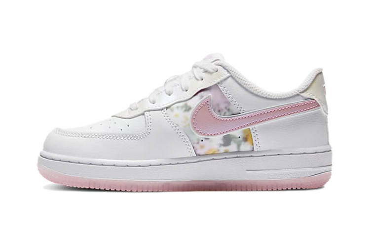 Nike Nike Air Force 1 LV8 Floral Low top Skateboard Shoes White Pink Children Aged 3 7 Years Old