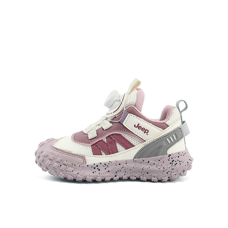 Jeep Mesh Low top Kids Lifestyle Shoes Beige/Light Purple Kids'