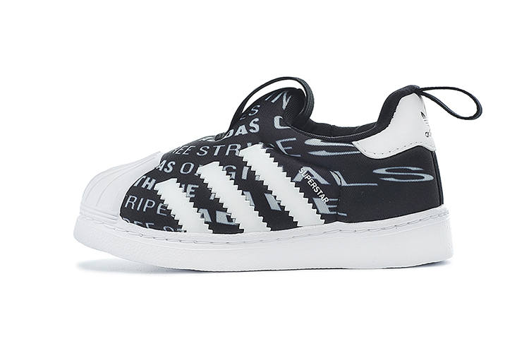 Adidas Originals Superstar Collection 360 I Low top Toddler Shoes Black White Gold Infant And Toddler