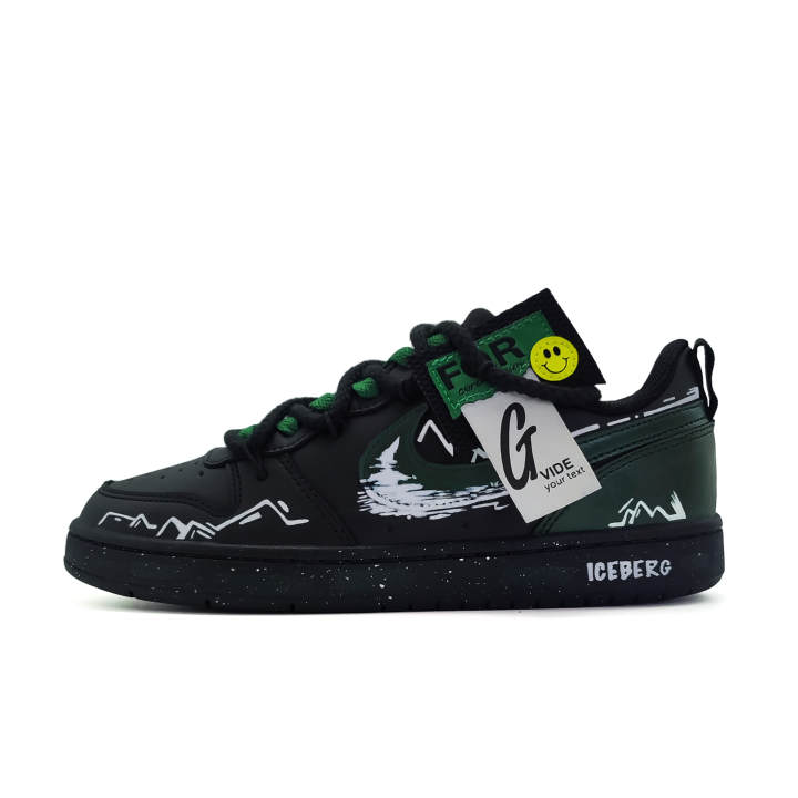 Nike Nike Court Borough Night Walk In The Ink Mountain Leather Slip Resistant Abrasion Resistant
