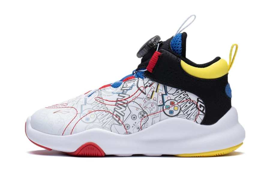 Li-Ning YOUNG Li Ning YOUNG Game Day Cushioning Mid top Kids' Running Shoes Standard White Kids'