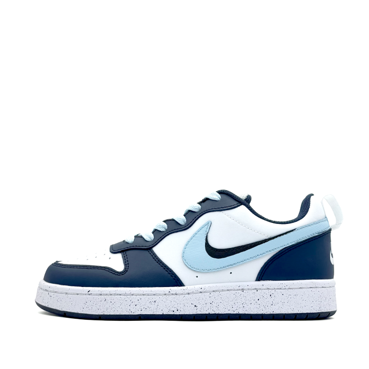 Nike Nike Court Borough Clear Blue Synthetic Leather Slip Resistant, Abrasion Resistant, Lightweight Cushioning Low top