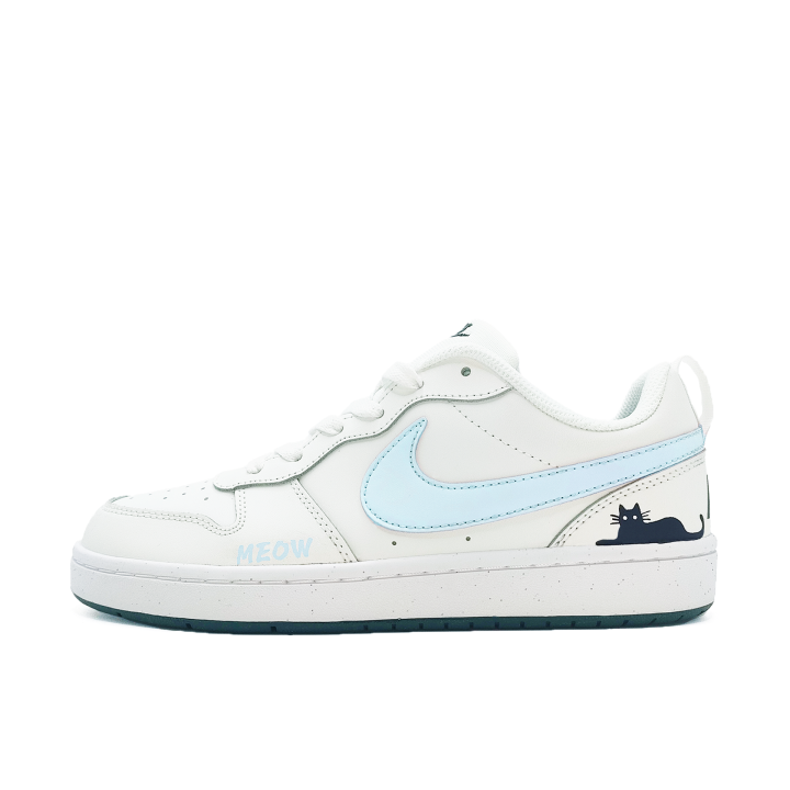 Nike Nike Court Borough MEOW Blue Synthetic Leather, Leather Slip Resistant Abrasion Resistant