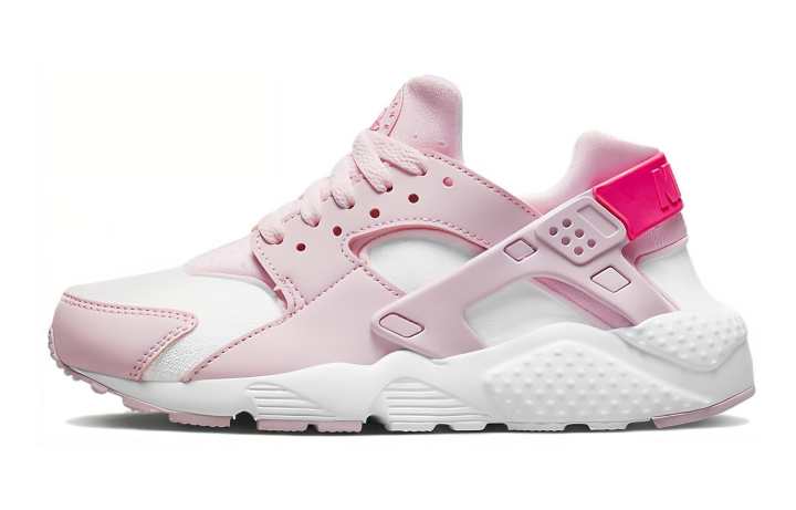 Nike Nike Huarache Run Cushioning Slip Resistant Abrasion Resistant Low top Running Shoes Pink White Unisex