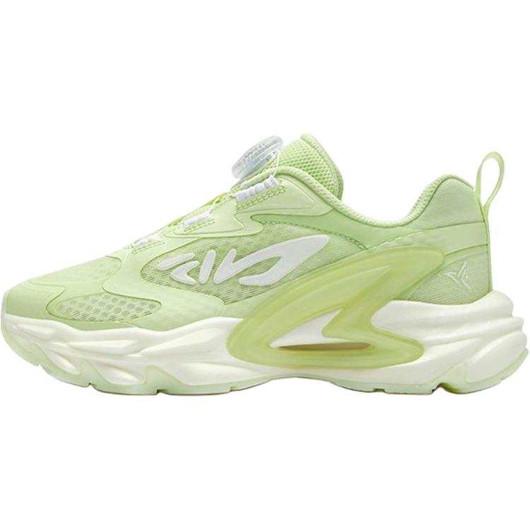 FILA KIDS Hummingbird Shoes Slip Resistant, Breathable, And Resilient Low top Running Shoes Green Kids