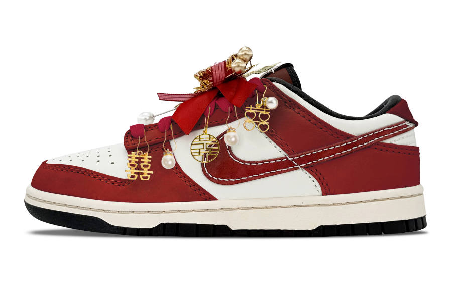 Nike Nike Dunk Auspicious Celebration, Chinese Style, Shopping Bag Leather Abrasion Resistant Abrasion Resistant Low top