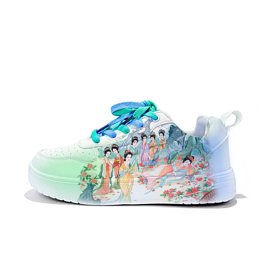 ZUOLENGCHAN Synthetic Leather Chinoiserie Breathable And Lightweight Low top Casual Shoes Unisex