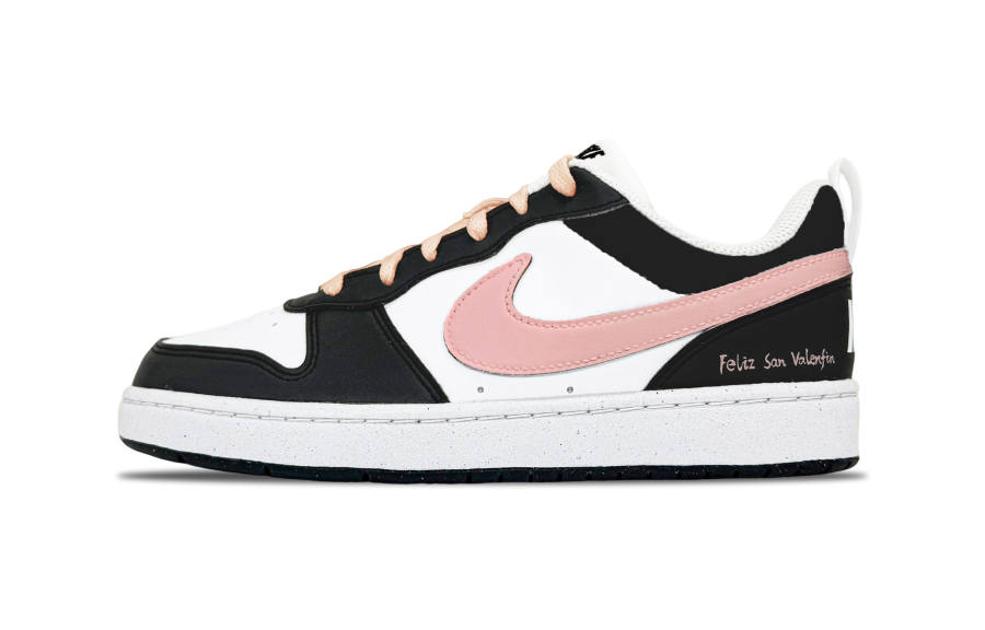 Nike Nike Court Borough LOW RECRAFT Kids' Skateboarding Shoes Dopamine Powder Teenagers