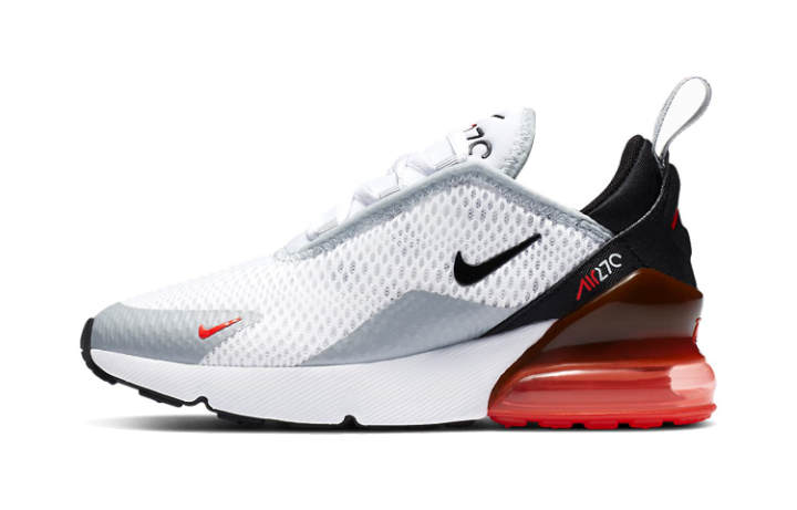 Nike Nike Air Max 270 Kids Lifestyle Shoes White Black Red Children Aged 3 7 Years Old