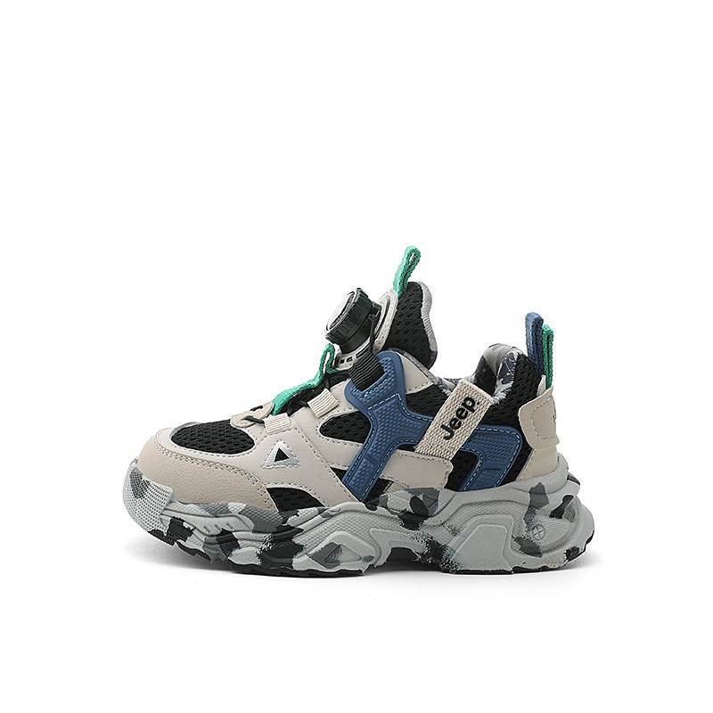 Jeep Synthetic Leather Kids Lifestyle Shoes Antarctic Gray Kids'