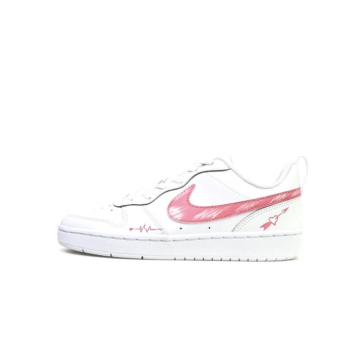 Nike Nike Court Borough Heartbeat Footprints, Hand Drawn Preppy Style