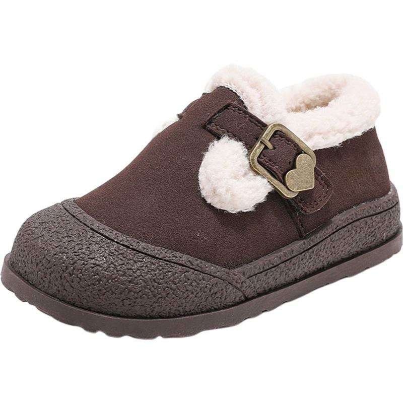 ABC KIDS Minimalist Style Versatile, Fashion Trend, Fleece Lined Kids Lifestyle Shoes Brown Kids'