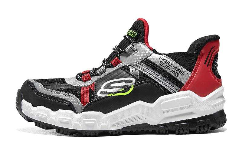 Skechers Hands Free Slip Ins Anti Kick Anti kick Low top Kids Lifestyle Shoes Black Red Kids'