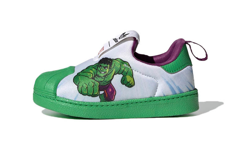Adidas Originals Superstar Collection Breathable Low top Toddler Shoes White Green Purple Infant And Toddler