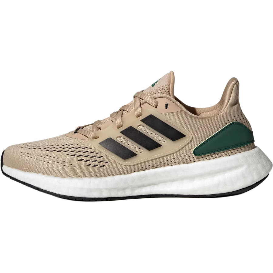 Adidas Adidas Pureboost 22 Fabric Slip Resistant Abrasion Resistant Low top Kids' Running Shoes Khaki Brown Teenagers