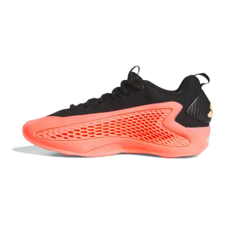 Adidas Adidas ANTHONY EDWARDS Slip Resistant And Breathable Low top Children's Basketball Shoes Orange Black Kids'