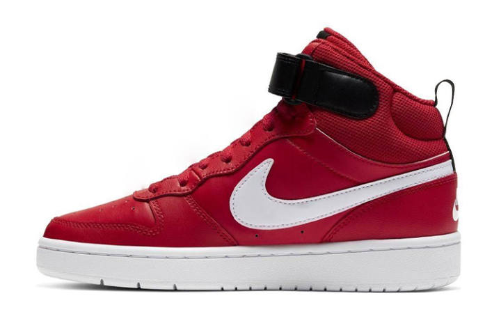 Nike Nike Court Borough 2 Mid 2 Slip Resistant Cushioning Abrasion Resistant Mid top Skateboard Shoes Red White Unisex