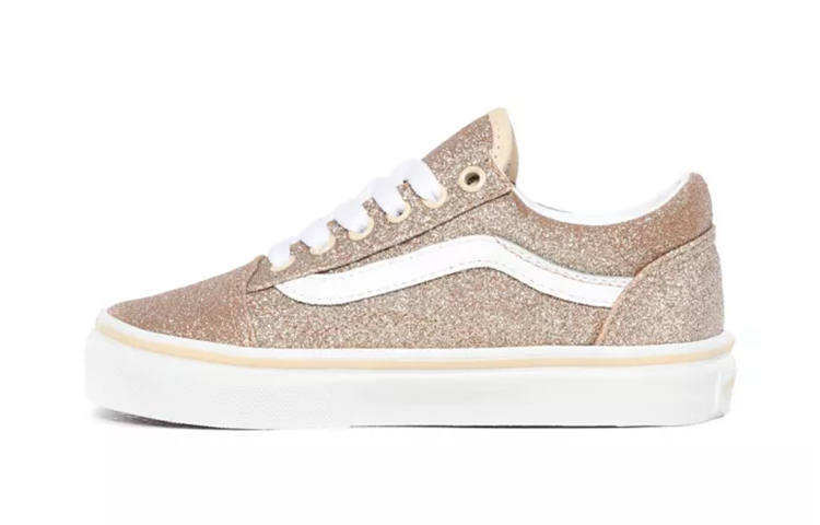 Vans Old Skool Low top Skateboard Shoes Rose Gold Children Aged 3 7 Years Old