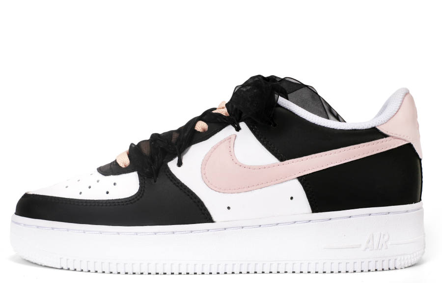 Nike Nike Air Force 1 Leather Abrasion Resistant Slip Resistant Cushioning Low top Kids' Skateboarding Shoes Pink Teenagers