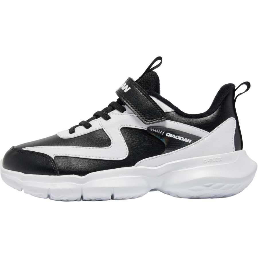 QIAODAN Synthetic Leather Fleece Lined Comfortable Low top Casual Shoes Black 34 41 Teenagers