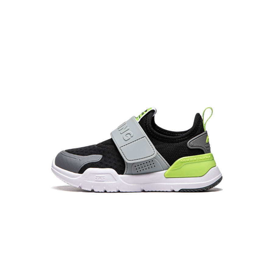 Li-Ning YOUNG Li Ning YOUNG Sports Life Collection Low top Kids' Outdoor Shoes Black Gray Green Children Aged 3 7 Years Old