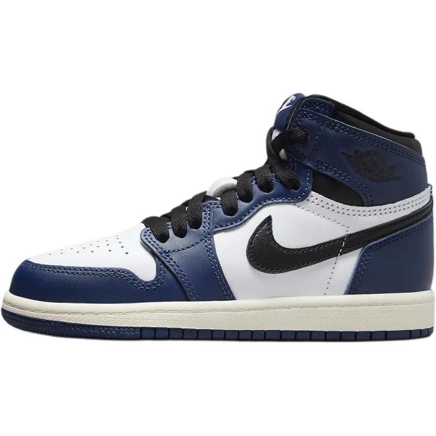 Jordan Jordan Air Jordan 1 High top Children's Basketball Shoes White Blue Children Aged 3 7 Years Old